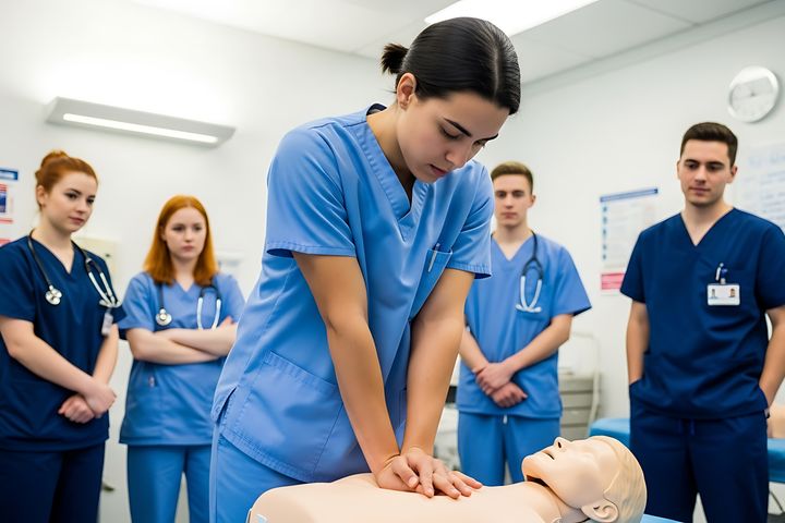 CNAs practicing CPR techniques in a Florida CPR certification class