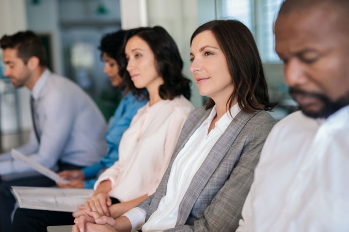 Job applicants waiting for an interview