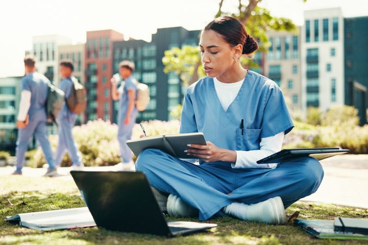 A nursing student writes a nursing care plan for dehydration for a clinical placement.