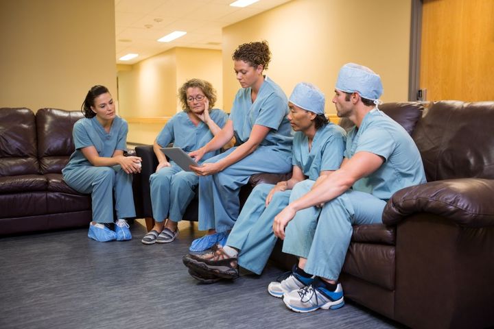 A nursing team conducts a root cause analysis.