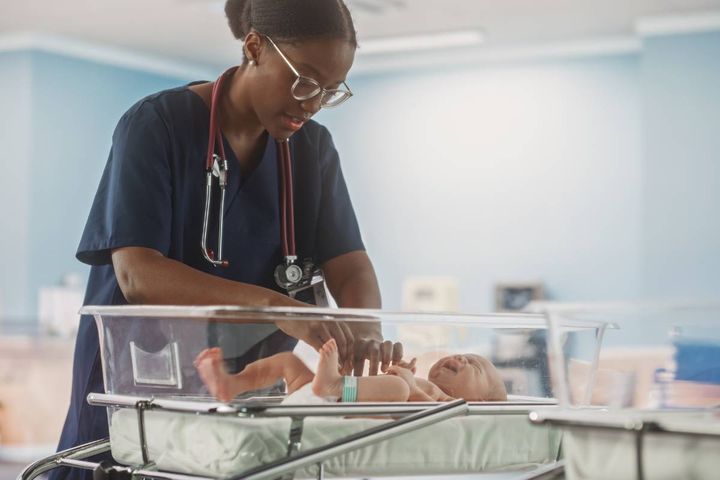 A neonatal nurse uses S.T.A.B.L.E. certification skills in the NICU.