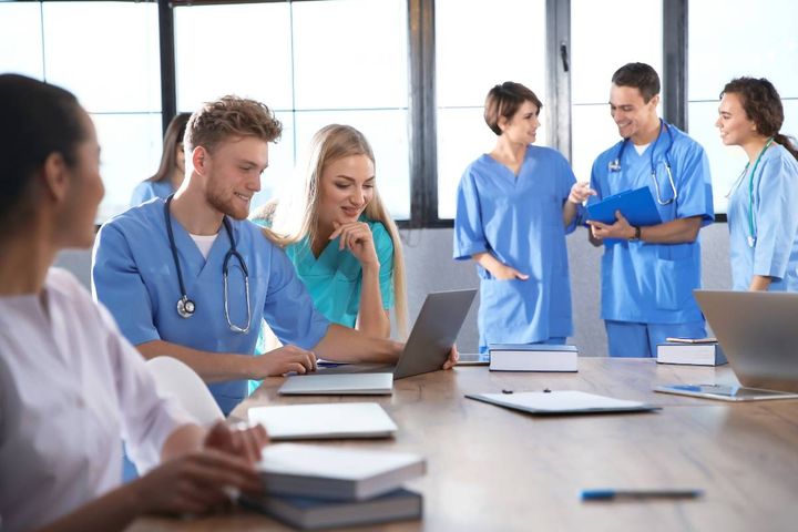 Two nursing students discuss student loan forgiveness for nurses.