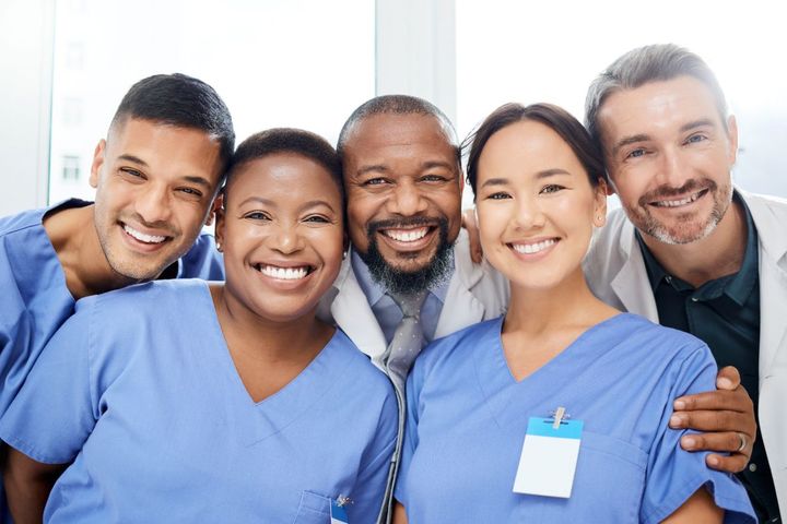 Wisconsin nurses smiling for the camera.
