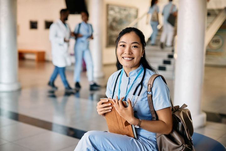 Young student at nursing school