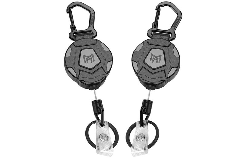 Black badge reels for a male nurse.