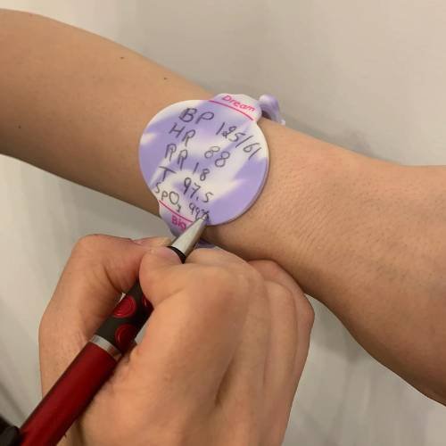 Nurse wristband.
