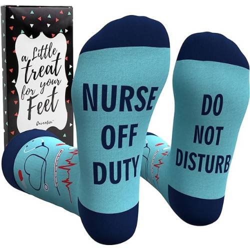 Funny nurse socks.