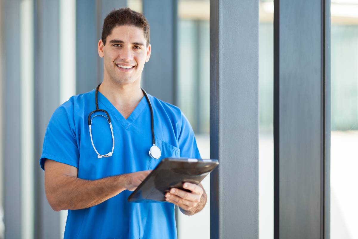 A nurse displays his dialysis resume skills.