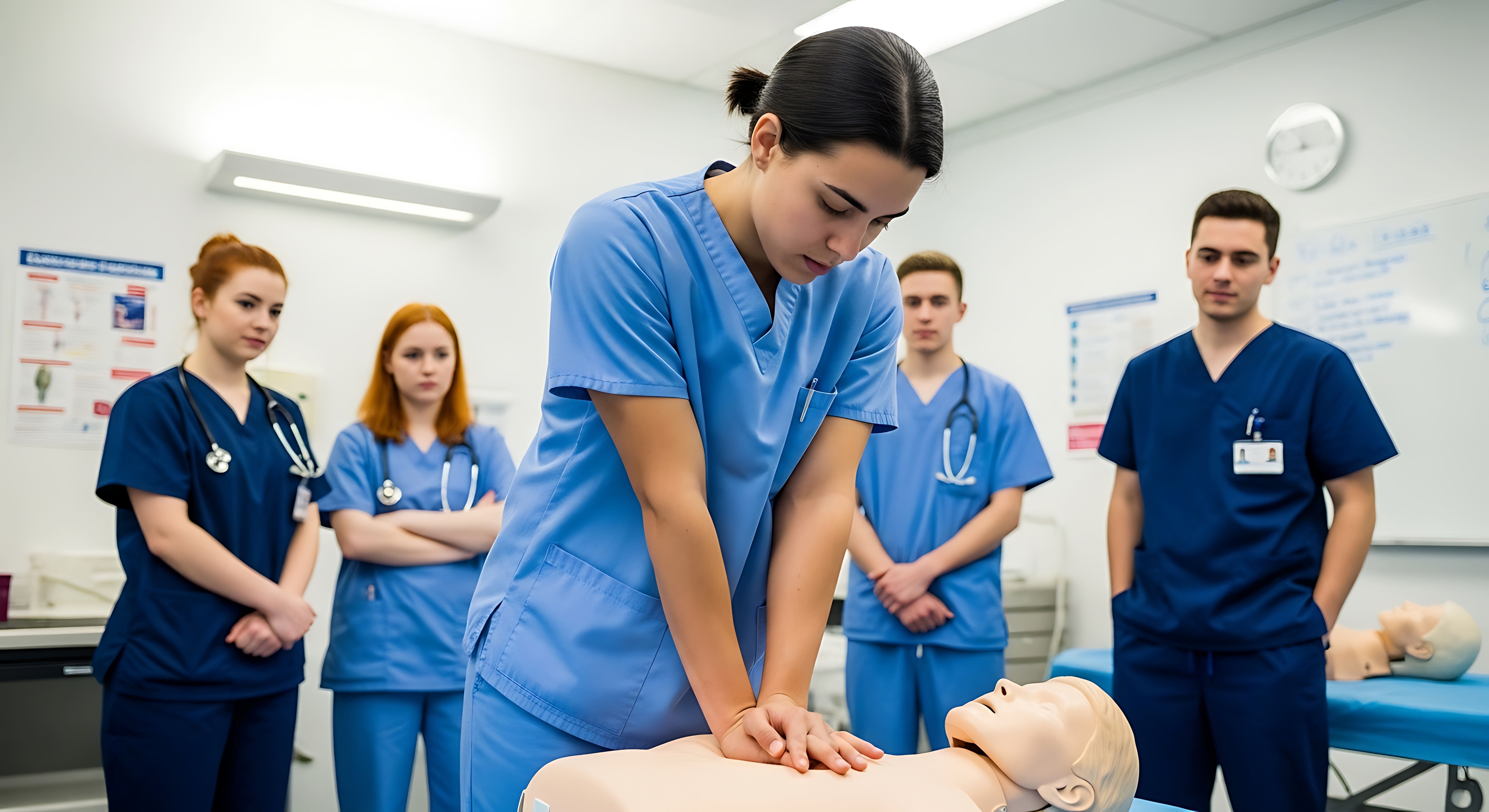 CNAs practicing CPR techniques in a Florida CPR certification class