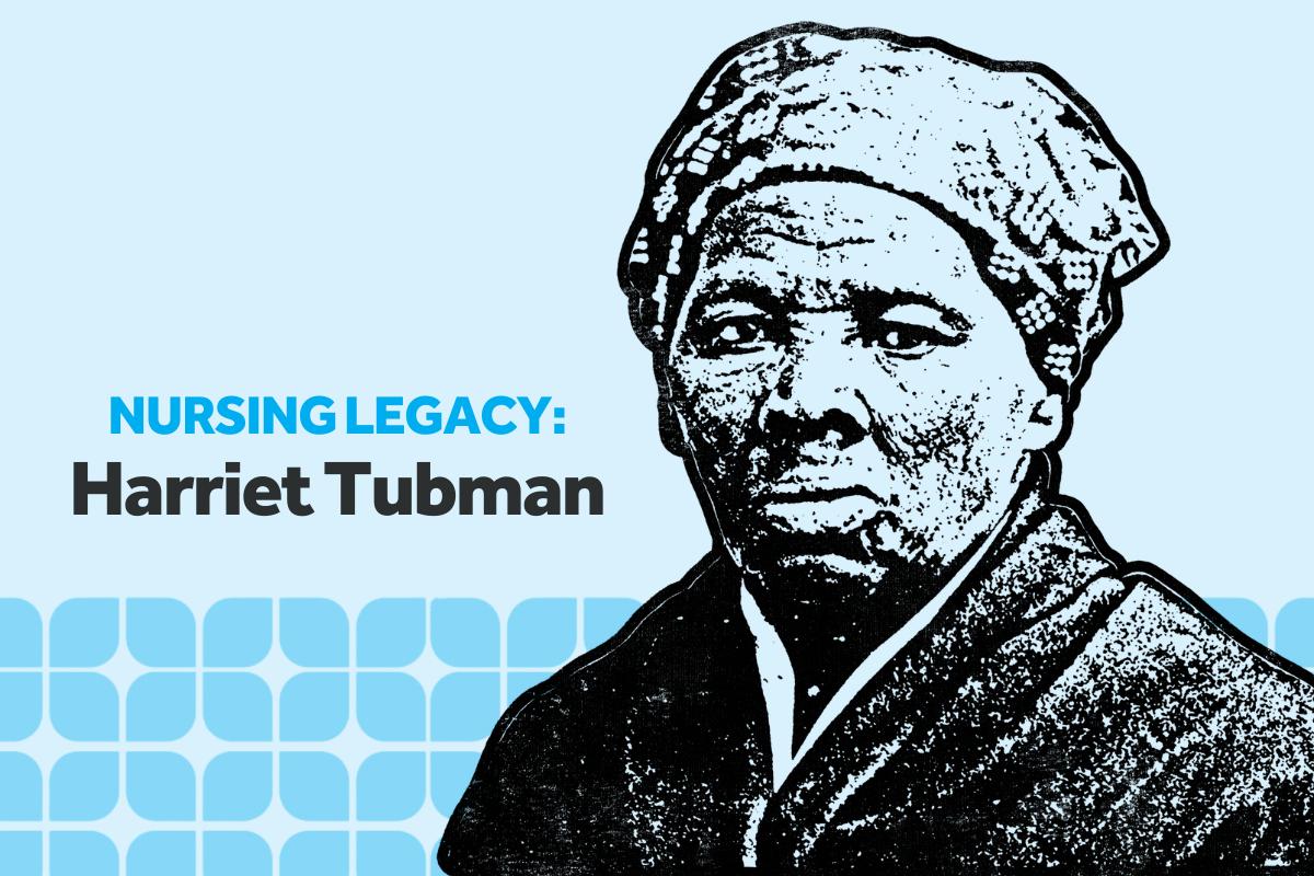 A graphic of Harriet Tubman, Civil War nurse.
