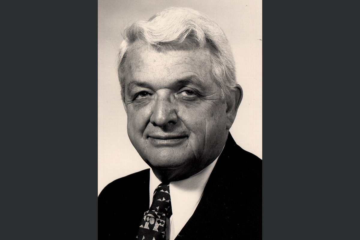 Black-and-white photo of Luther Christman, nurse pioneer.