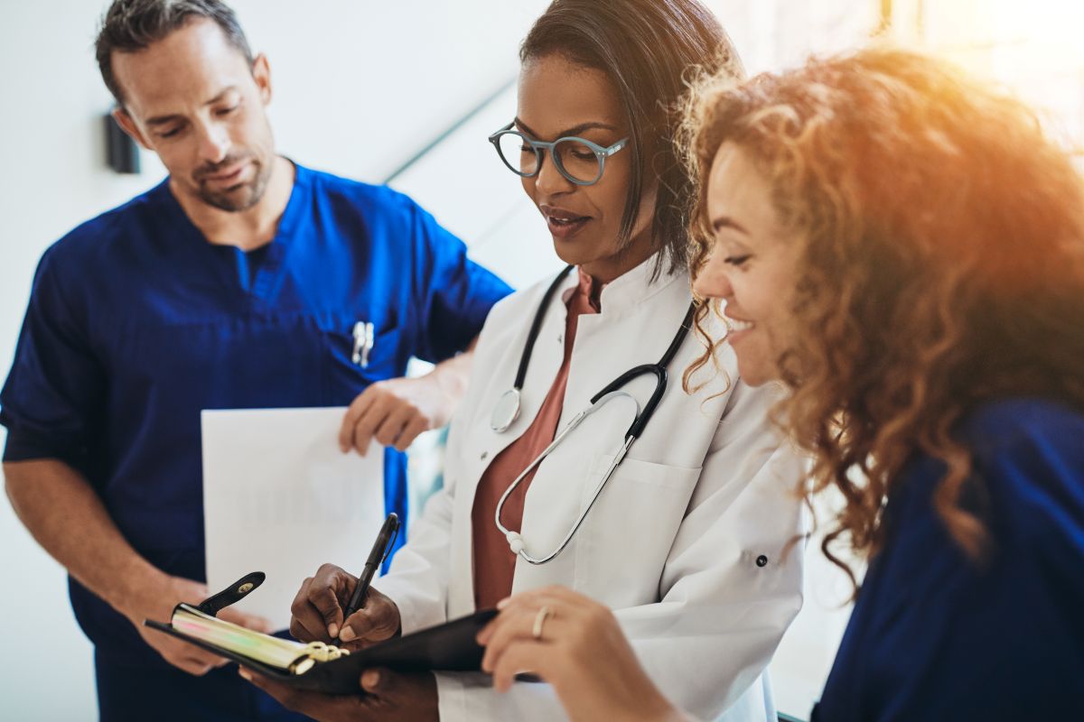 A group of clinicians working toward starting a medical practice.